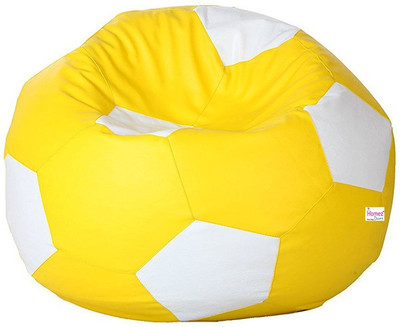 Homez Decor XL Bean Bag Cover(Yellow)