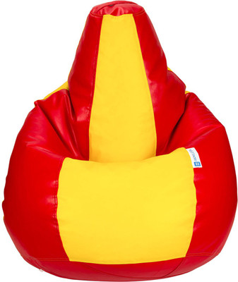 Akhilesh Bean Bags & Furniture XL Bean Bag Cover (Without Beans)(Red, Yellow)