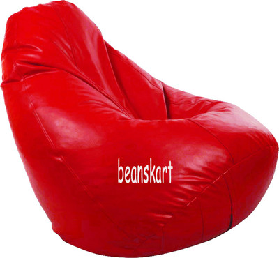 Beanskart XL Bean Bag Cover (Without Beans)(Red)
