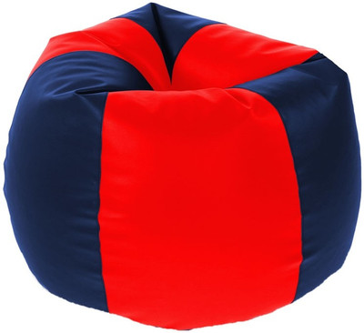 Kainaat Fashion XXL Bean Bag Cover (Without Beans)(Red, Blue)