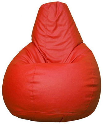 Kainaat Fashion XXL Bean Bag Cover (Without Beans)(Red)