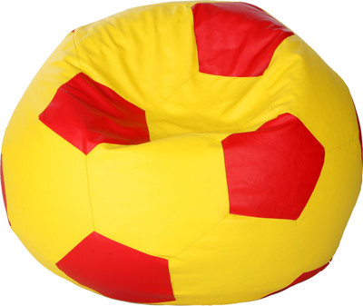Comfy Bean Bags XXXL Bean Bag Cover (Without Beans)(Yellow, Red)