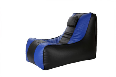 Comfy Bean Bags XL Lounger Bean Bag Cover (Without Beans)(Black, Blue)