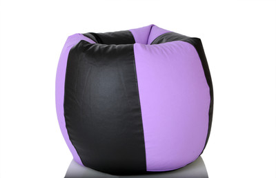 Comfy Bean Bags XL Bean Bag Cover (Without Beans)(Black, Purple)