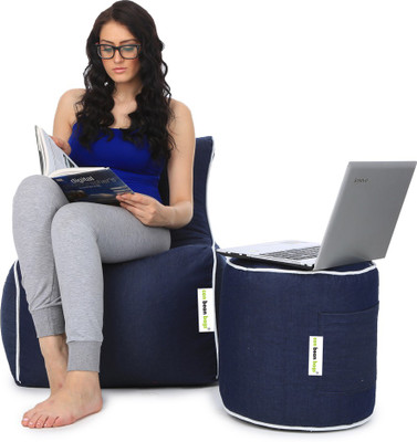 Can bean bags XL Bean Chair Cover (Without Beans)(Blue)