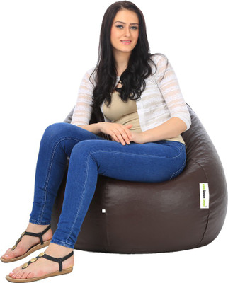 Can bean bags XL Bean Bag Cover (Without Beans)(Brown)