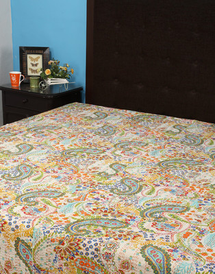 Rajrang Cotton Double Bed Cover(Multicolor)
