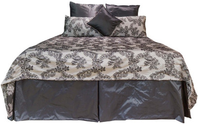 MABA Jacquard Double Bed Cover(Grey)