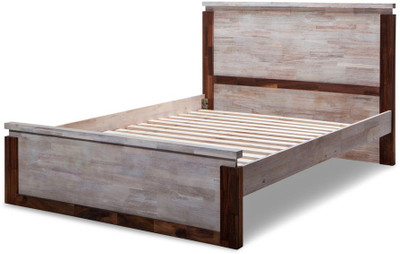 Tezerac Solid Wood Queen Bed(Finish Color - Natural)
