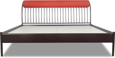 Godrej Interio Liva Piano Metal Queen Bed(Finish Color - Wine Red)