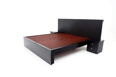 Furnicity Engineered Wood Queen Bed(Finish Color - Wenge)