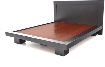 Furnicity Engineered Wood King Bed(Finish Color - Wenge)