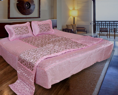 Ooltah Chashma Satin Bedding Set(Pink)