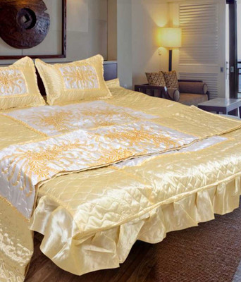 Chelsi Satin Bedding Set(Yellow)