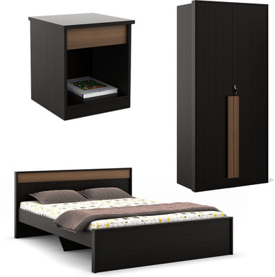 Spacewood Engineered Wood Bed + Side Table + Wardrobe(Finish Color - Natural Wenge)
Spacewood Engineered Wood Bed + Side Table + Wardrobe(Finish Color - Natural Wenge)