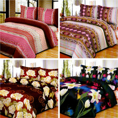 Aarco Floral Polycotton Bedding Set(Multicolor, 4 Double Bed Bedsheets, 8 Matching Pillow Covers)
Aarco Floral Polycotton Bedding Set(Multicolor, 4 Double Bed Bedsheets, 8 Matching Pillow Covers)