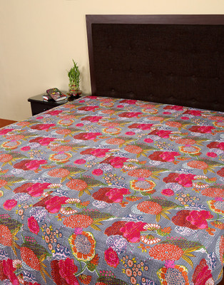 Rajrang Cotton Double Bed Cover(Multicolor)