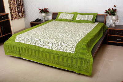 Naiwal Fashion 160 TC Cotton Double Printed Bedsheet(Pack of 1, Multicolor)