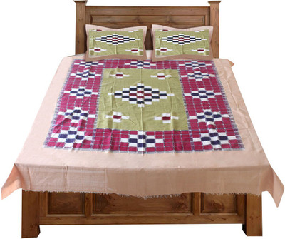 Kadambini saree Cotton Single Self Design Bedsheet(Pack of 1, Multicolor)