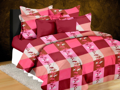Metro Living 150 TC Cotton Double Geometric Bedsheet(Pack of 1, Multicolor)