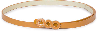 Buckle Up Women Tan Artificial Leather Belt