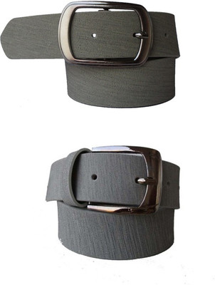 Klaska Men Casual Grey Artificial Leather Belt
