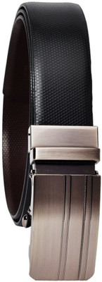 Hawai Men Casual Brown, Black Genuine Leather Reversible Belt, Black;brown