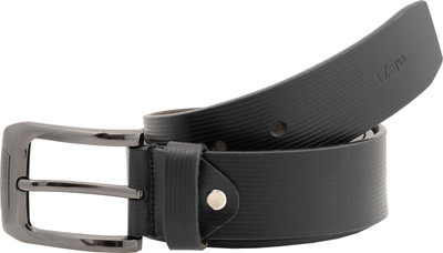 tZaro Men Formal Black Metal, Genuine Leather Belt