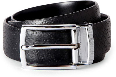 Louis Philippe Men Black Genuine Leather Belt