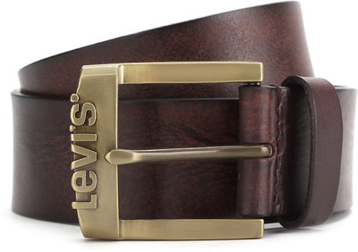 Levi's Men Brown Metal, Genuine Leather Belt