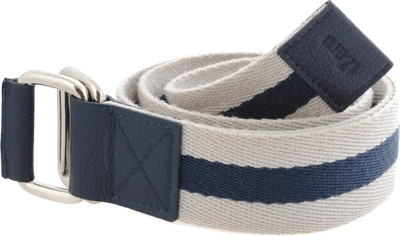 tZaro Men Casual Blue, White Metal, Fabric, Genuine Leather Belt, White and navy blue
tZaro Men Casual Blue, White Metal, Fabric, Genuine Leather Belt, White and navy blue