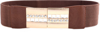 Buckle Up Women Casual Brown Artificial Leather Belt