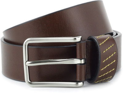 Louis Philippe Men Tan Metal Belt