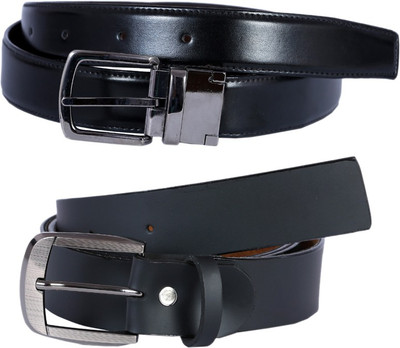 Hardys Men Black Genuine Leather Reversible Belt