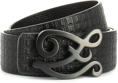 Swiss Design Men Black Genuine Leather Belt