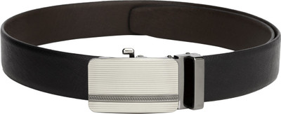 Teakwood Men Formal Black Genuine Leather Belt