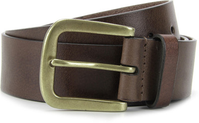 WAC Men Brown Metal, Genuine Leather Belt