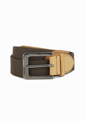 tZaro Men Brown, Beige Belt, Dark brown