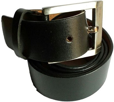 Caring Boys Casual Black Genuine Leather Belt