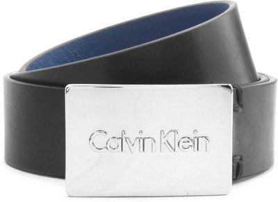 Calvin Klein Men Black Genuine Leather Belt, 001