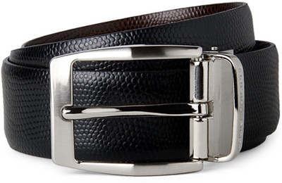 Louis Philippe Men Black Genuine Leather Belt