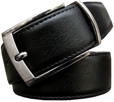 Kritika Men Casual Black Metal Reversible Belt