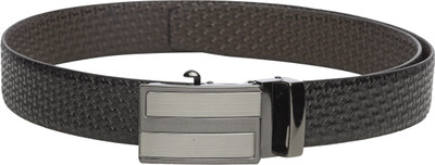 Teakwood Men Formal Black Genuine Leather Belt