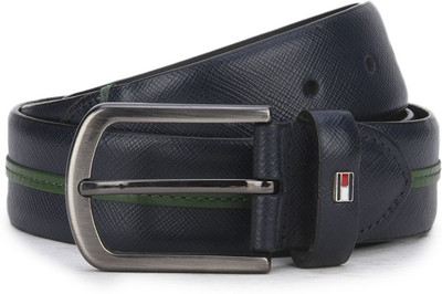 Tommy Hilfiger Men Blue, Green Belt, Navy-green