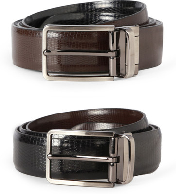 Peter England Men Black Genuine Leather Belt