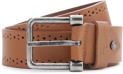 U.S. Polo Assn Men Brown Genuine Leather Belt, Light brown