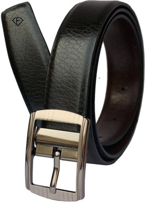 Fashius Men Black Artificial Leather Belt, Black-01