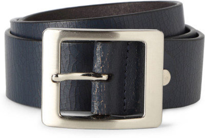 Peter England Men Blue Genuine Leather Belt, Navy