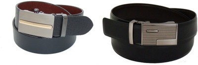 SFA Men Formal Black Genuine Leather Reversible Belt, Blackbrown579365