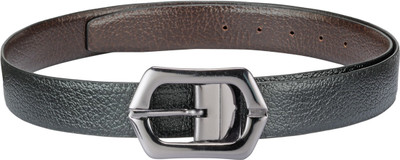 Teakwood Men Black Genuine Leather Belt